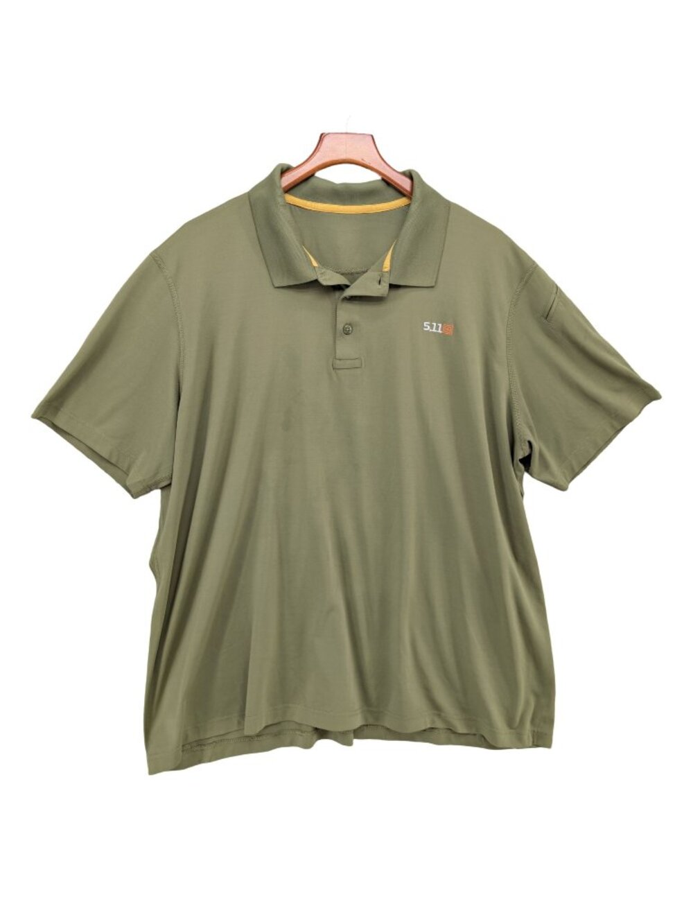 5.11 Tactical Pinnacle Polo Shirt Mens OD Green Short Sleeve Pen Pocket Size XL